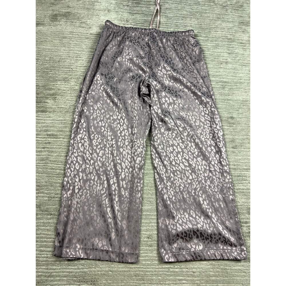 BCBGMAXAZRIA Pajama Set Womens Medium Mauve Leopard Satin Jacquard 2pc Lounge - Picture 16 of 16